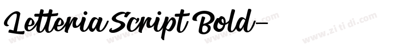 LetteriaScript Bold字体转换